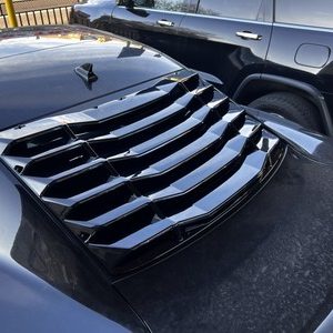 Fits 16-24 Chevrolet Camaro Rear Window Louver Sun Shade Cover Vent Gloss Black - Image 9