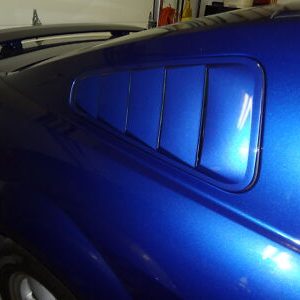 Fits 05-09 Ford Mustang V6 OE Style Side Quarter Window Louver Painted #G9 Blue - Image 8