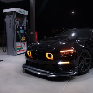 Fits 21-23 Mustang Mach 1 Handling Package Front Bumper Lip Carbon Fiber Print - Image 8