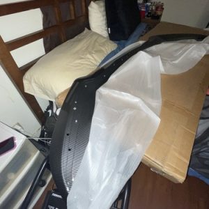 Fits 21-23 Mustang Mach 1 Handling Package Front Bumper Lip Carbon Fiber Print - Image 9