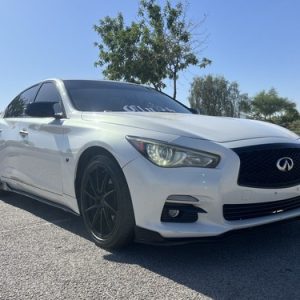 Fits 14-17 Infiniti Q50 Base Model T Style Front Bumper Lip Spoiler Unpainted PU - Image 8