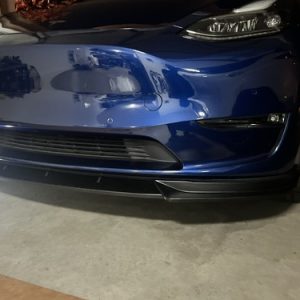 Fits 20-25 Tesla Model Y Matte Black Front Bumper Lip Spoiler IKON Style PP 3PCS - Image 27