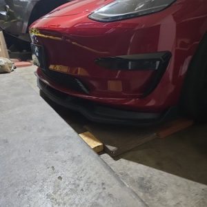 Fits 17-23 Tesla Model 3 Front Bumper Lip Spoiler Splitter 3PC PP Matte Black - Image 27