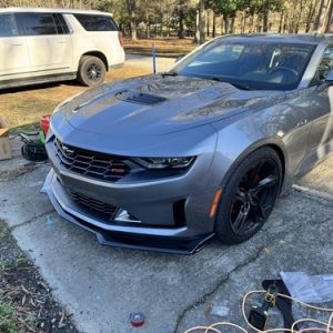 Fits 16-24 Chevy Camaro Front Bumper Lip 1LE Style Spoiler Gloss Black Splitter - Image 8