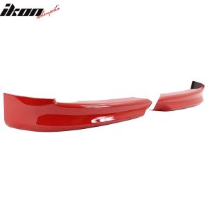 Fits 05-08 BMW E90 3-Series 4D Front Bumper Lip OE Style PP Splitters #438 Red - Image 5