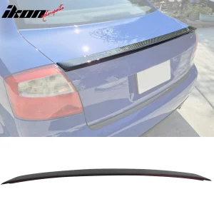 Fits 02-05 Audi A4 B6 Matte Carbon Fiber Trunk Spoiler Wing Lip - Image 6