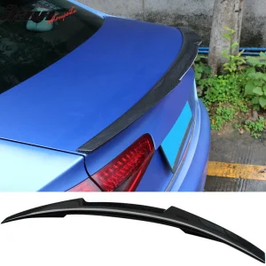 Fits 17-25 Audi A4 S4 M4 Style Rear Trunk Lid Spoiler Wing Lip Carbon Fiber CF - Image 6