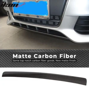 Fits 09-12 Audi A4 B8 Sedan O Style Front Bumper Lip Spoiler Matte Carbon Fiber - Image 6
