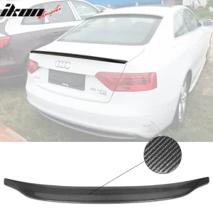 Fits 08-17 Audi A5 B8 B8.5 Coupe CA Style Trunk Spoiler Wing Lip Carbon Fiber CF - Image 6