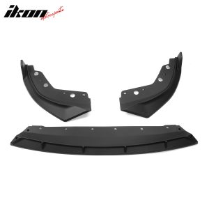 Fits 23-26 BMW G20 3 Series M Sport M340i IKON Front Bumper Lip Matte Black - PP - Image 5