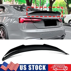 For AUDI A5 S5 RS5 B9 B9.5 2DR 2017-2024 Gloss Black DUCKBILL Trunk Wing Spoiler - Image 6
