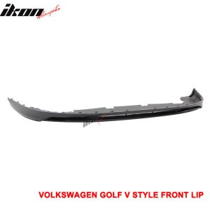Fits 05-09 Volkswagen GTI Jetta V-Style Front Bumper Lip Spoiler Unpainted PU - Image 3