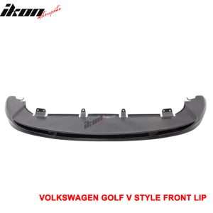 Fits 05-09 Volkswagen GTI Jetta V-Style Front Bumper Lip Spoiler Unpainted PU - Image 4