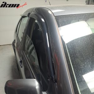Fits 99-05 Volkswagen Jetta Sedan Acrylic Window Visor Wind Deflector Rain Guard - Image 3