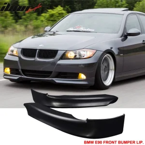 Fits 05-08 BMW E90 3-Series OE Style Front Bumper Lip Splitters Unpainted PP 2PC - Image 6