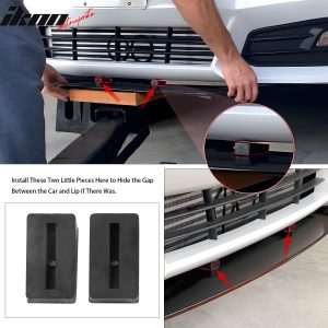 Fits 11-21 Volkswagen Jetta Front Bumper Lip Spoiler 3PC PP Splitter Matte Black - Image 5