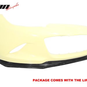 Fits 16-25 Mazda MX-5 Miata Front Bumper Lip Unpainted PU Chin Spoiler Splitter - Image 4