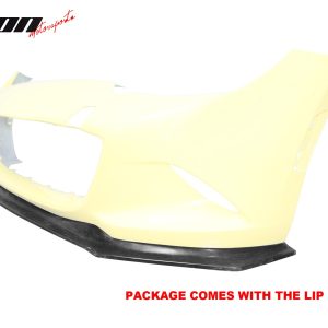 Fits 16-25 Mazda MX-5 Miata Front Bumper Lip Unpainted PU Chin Spoiler Splitter - Image 5