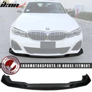 Fits 19-22 BMW 3 Series G20 M Sport IKON Style Front Bumper Lip PP Matte Black - Image 6