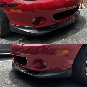Fits 01-05 Mazda Miata MX-5 GV Style Front Bumper Lip Spoiler Unpainted Black PU - Image 5