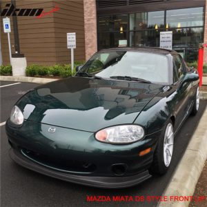 Fits 99-00 Mazda Miata MX-5 DS Style PU Front Bumper Lip Spoiler Kit Unpainted - Image 3