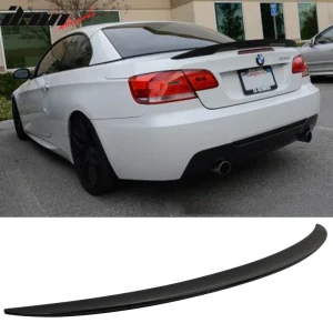 Fits 07-13 BMW 3 Series E93 Performance Trunk Spoiler Lip Painted #668 Jet Black - Image 6