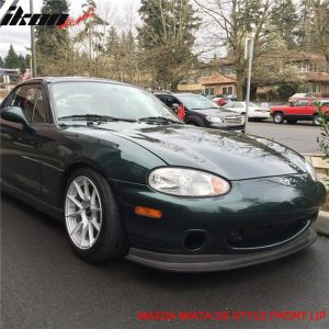 Fits 99-00 Mazda Miata MX-5 DS Style PU Front Bumper Lip Spoiler Kit Unpainted - Image 5