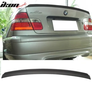 Fits 99-05 BMW E46 3-Series Sedan AC Style Matte Black Rear Trunk Spoiler Wing - Image 6