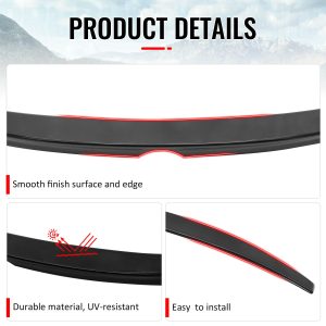 Fits 06-13 Lexus IS250/IS350 Sedan C Style Rear Trunk Spoiler Wing Painted Black - Image 4