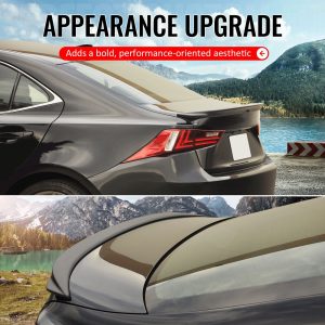 Fits 06-13 Lexus IS250/IS350 Sedan C Style Rear Trunk Spoiler Wing Painted Black - Image 5