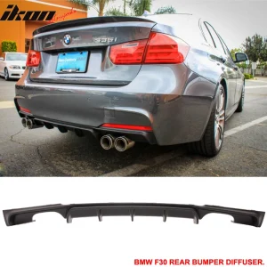 Fit 12-18 BMW F30 3 Series MT M-Sport Sedan MP Style Rear Bumper Lip Diffuser PP - Image 5
