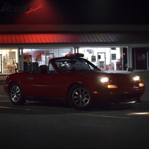 Fits 90-97 Mazda Miata MX5 GV Style Front Bumper Lip Spoiler Kit Unpainted PU - Image 3