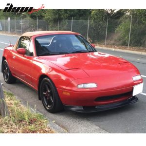Fits 90-97 Mazda Miata MX5 GV Style Front Bumper Lip Spoiler Kit Unpainted PU - Image 4