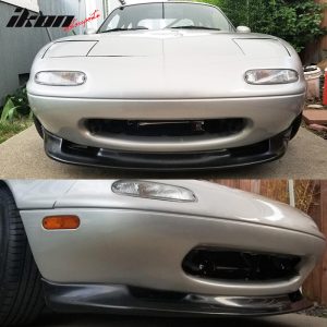 Fits 90-97 Mazda Miata MX5 GV Style Front Bumper Lip Spoiler Kit Unpainted PU - Image 5