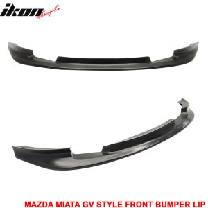 Fits 99-00 Mazda Miata MX-5 GV Style Front Bumper Lip Chin Spoiler Unpainted PU - Image 4