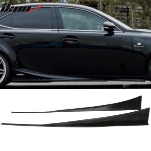 Fits 14-20 Lexus IS250 IS300 IS350 F Sport Style Side Skirts Rocker Panel Pair - Image 2
