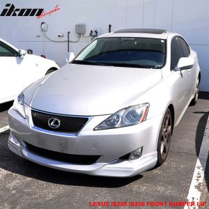 Fits 06-08 Lexus IS250 IS350 INS Style Front Bumper Lip Spoiler Kit PU Unpainted - Image 3