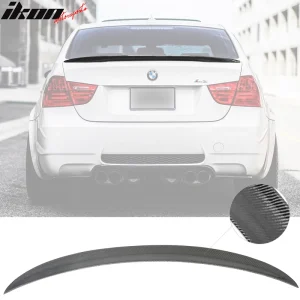 Fits 06-11 BMW E90 3-Series Sedan Performance Style Trunk Spoiler Carbon Fiber - Image 6
