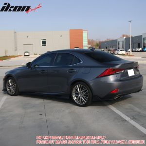 Fits 14-20 Lexus IS Sedan Artisan Style Rear Bumper Aprons Spat Gloss Black PP - Image 3