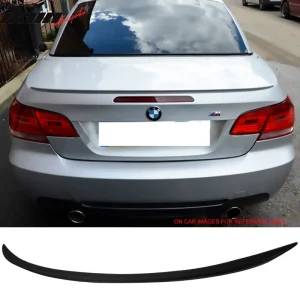 Fits 07-13 BMW 3 Series E93 M3 Style Rear Trunk Spoiler Painted #668 Jet Black - Image 6