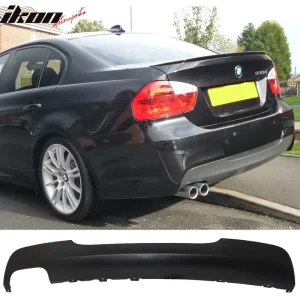 Fits 06-11 BMW E90 3-Series Sedan M-Tech Msport Rear Bumper Lip Diffuser - PP - Image 5