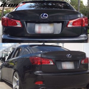 Fits 06-13 Lexus IS250 IS350 Sedan WD Style Trunk Spoiler Lip Painted Black #8U0 - Image 2
