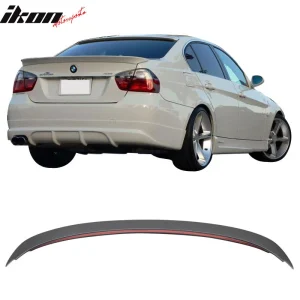 Fits 06-11 BMW E90 3-Series A Style Rear Trunk Spoiler Wing Lip ABS Unpainted - Image 6