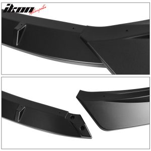 Fits 14-16 Lexus IS250 F Sport IKON Style 3PCS Front Bumper Lip Kit Matte Black - Image 5