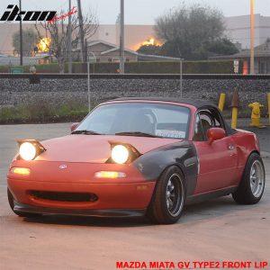 Fits 90-97 Mazda Miata MX-5 GV Type 2 Front Bumper Lip Spoiler PU Chin Splitter - Image 3