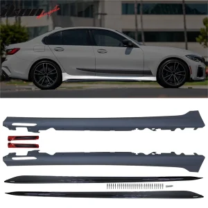 Fits 19-26 BMW 3 Series G20 MP Style Side Skirts & Rocker Panel w/ Ambient Light - Image 4