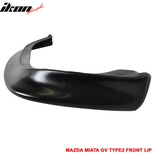Fits 90-97 Mazda Miata MX-5 GV Type 2 Front Bumper Lip Spoiler PU Chin Splitter - Image 5