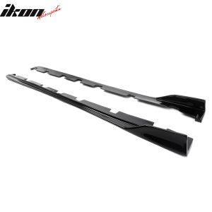 For 17-20 Lexus IS Artisan Style Front Lip& Rear Aprons& Side Skirts Gloss Black - Image 5