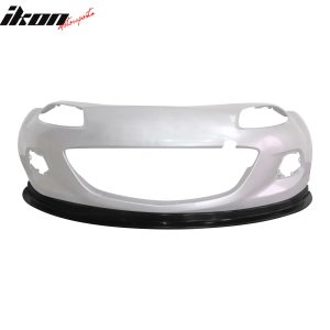 Fits 13-15 Mazda MX-5 Miata Unpainted Front Bumper Lip Spoiler Guard MDA Style - Image 4