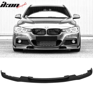 Fits 12-18 BMW F30 3 Series M Sport HM Style Front Bumper Lip Matte Black ABS - Image 6